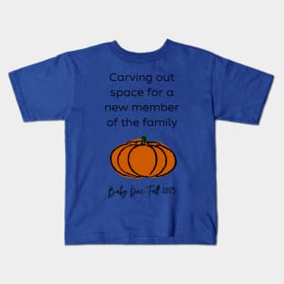 Pumpkin Baby Announcement (Black Fall) Kids T-Shirt